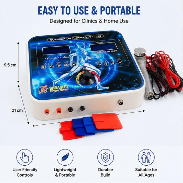 Advanced 5 In 1 Physiotherapy Combination Therapy Machine